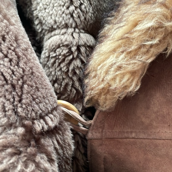 S 🐑 One of a kind!! 🐑 Sheepskin vintage penny lane coat shearling leather wool - Picture 14 of 16